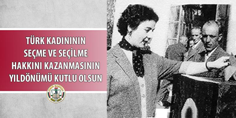 5 Aralık Kadının Seçme ve Seçilme Hakları Günü