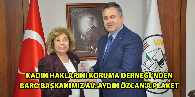 Kadın Haklarını Koruma Derneği’nden Baro Başkanımız Av. Aydın Özcan’a Plaket