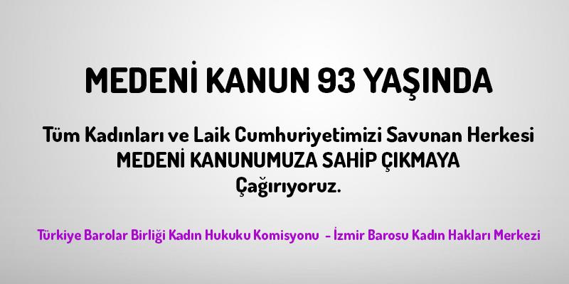 Medeni Kanun 93. Yaşında