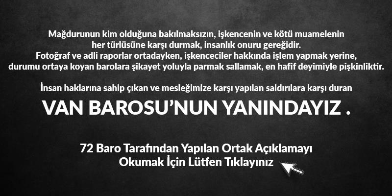 Van Barosu’nun Yanındayız