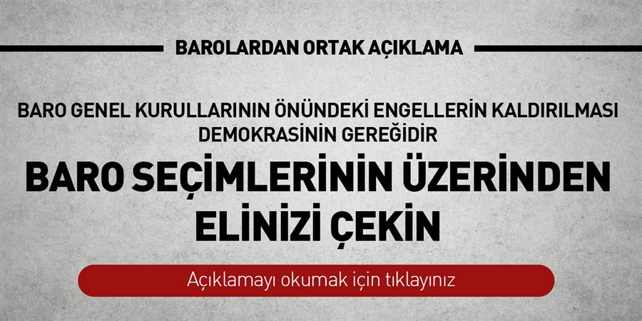 Baro Seçimlerinin Üzerinden Elinizi Çekin