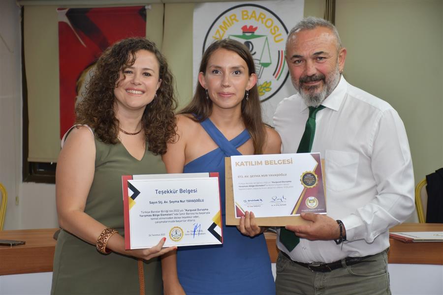 Yarışma Ekibimize Teşekkür Belgesi Verildi